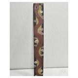 Original Mose T Maroon Snake Painting on Wood