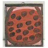 Original Mose T Red Watermelon Painting on Wood