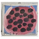 Original Mose T Watermelon Painting on Wood