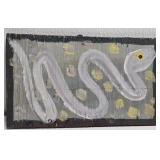 Original Mose T White Snake Painting on Wood