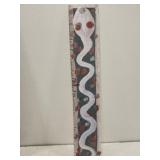 Original Mose T painting WHITE SNAKE on wood