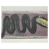 Original Mose T painting BLACK SNAKE on wood