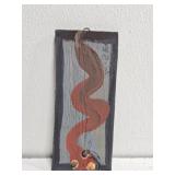 Original Mose T Red Snake Painting On Wood