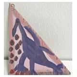 Original Mose T Blue Bird Painting on Wood