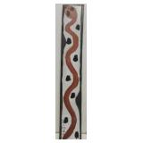 Original Mose T painting RED SNAKE on wood