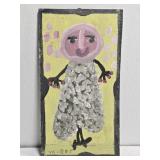 Original Mose T Painting of Woman on Wood