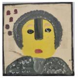 Original Mose T painting YELLOW PERSON on wood