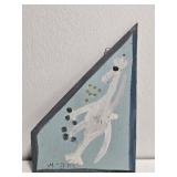 Original Mose T White Bird Painting on Wood