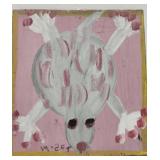 Original Mose T painting FROG on wood