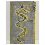Original Mose T painting YELLOW SNAKE on wood