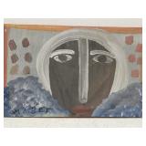 Original Mose T painting OF PERSON on wood