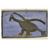 Original Mose T painting DRAGON on wood