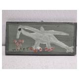 Original Mose T Painting of Bird on Wood