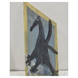 Original Mose T painting DRAGON on wood