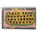 Mose T painting of watermelon on board