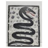 Original Mose T painting BLACK SNAKE on wood
