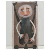 Original Mose T painting Risquï¿½ on wood