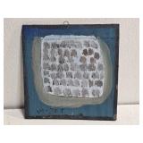 Original Mose T Blue Watermelon Painting on Wood