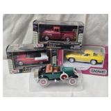 Set of 4 American Classics Kinsmart Model Cars