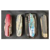 Lot of four misc pocket knives
