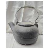 Vintage Cast Iron Kettle with Lid