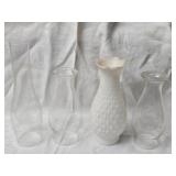 4 Vintage Glass Kerosene Lamp Chimney Globes