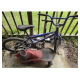Lot of 3 scooters and a bike