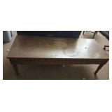 Wood coffee table
