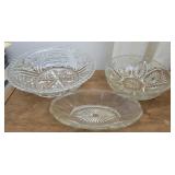 Lot of 3 crystal bowls