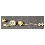 Lot of fraternity pins one is 10k gold