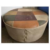 Leather like ottoman