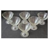 Set of 6 Glass Sherbert Glasses