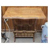 Vintage Wooden Magazine Rack Table
