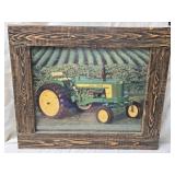 Wood Framed John Deere Picture