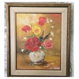 Hand Painted Elaine Trott Floral Arrangement