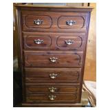 5 drawer wood chest of drawers