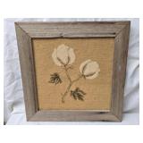 Barn Wood Framed Cross Stitch Cotton Picture