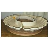 Wood lazy susan decor partial set