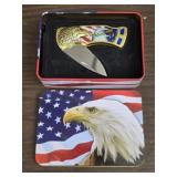 United We Stand American Eagle Folding Knife