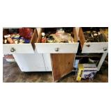 Contents of drawers and cabinet