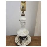 Hobnail glass lamp