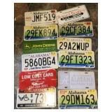 Lot of old assorted license plates