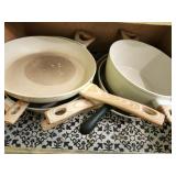 Lot of 2 Drawers of Kitchen Cookware Lids and