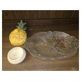 Lot of 3 glass decor