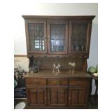 Wood 2 piece china cabinet