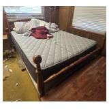 Wood Headboard Footboard bed set