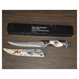 Collectible Wolf Knife In Sheath with Box