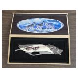 Collectible Running Wolves Pocket Knife in Case