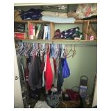 Closet Lot of Vacuums Clothes Book Flag & MORE