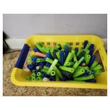 Basket of Nerf gun bullets